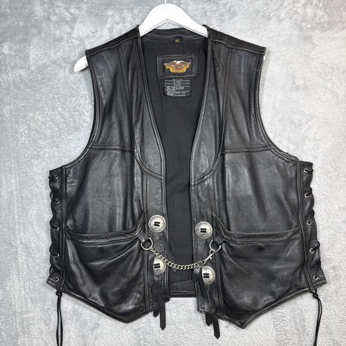 Harley davidson leather - leather, vest