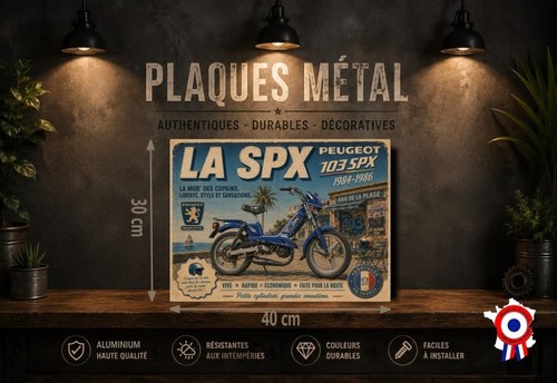 Plaque métal vintage