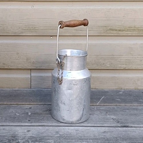 Pot lait métal argenté - pot,
