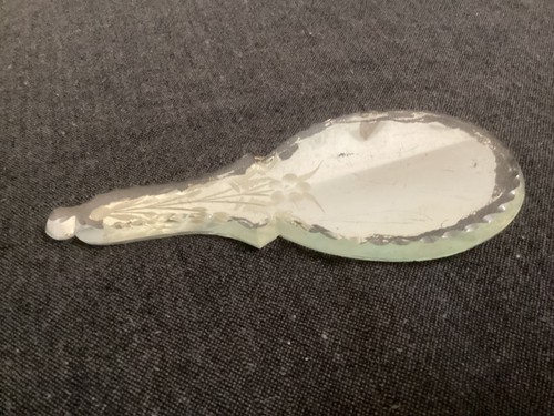 Ancien miroir main verre - à,
