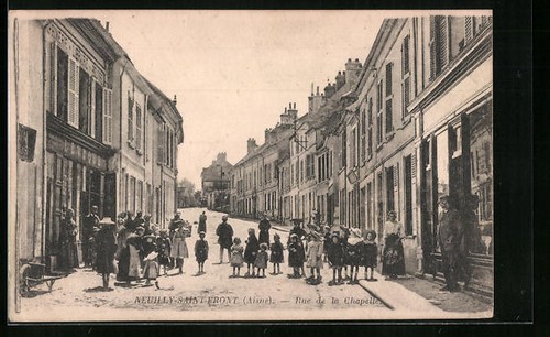 Cpa neuilly saint front rue - neuilly-saint-front,,