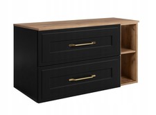 Meuble sous-lavabo suspendu CLASSIC 100 cm noir/chêne