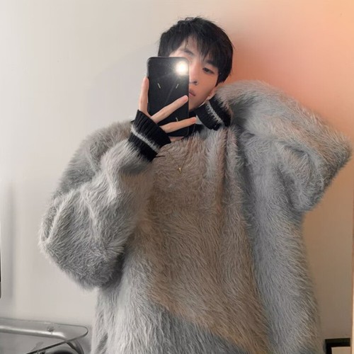 Hommes garçon mohair pull col - hommes,