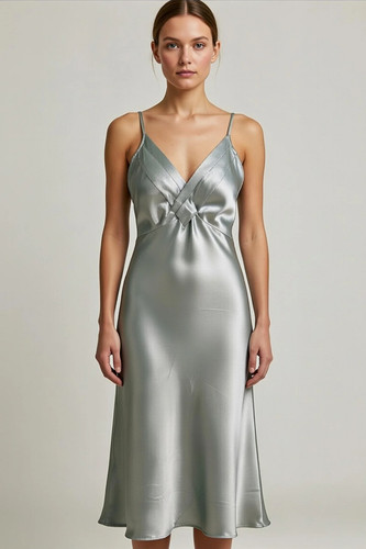 Chemise nuit satin vert - chemise, de