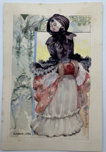 Gouache originale maquette - gouache,