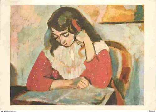 Postcard art painting - -,