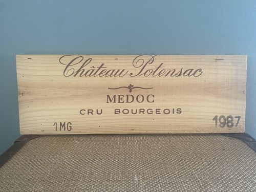 Ancienne estampe caisse vin - , en
