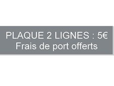 plaque ou etiquette de boite aux lettres 2 lignes - Gris 100x25mm