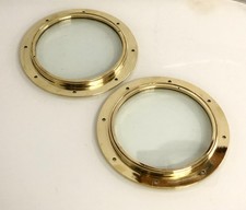 Lot de 2 hublots en laiton fait main style maritime vintage décor nautique