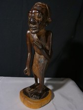 African Ebony Wood Statue Sculpture African Man Africa 20th Century
