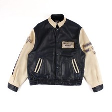 Vintage 1998 Varsity Bomber Leather Jacket Club Member Ring and Diamonds XXL