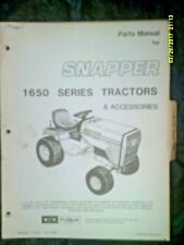 Vintage Snapper 1650 Series Tractor & Accessories 1980 Parts Manual #13709