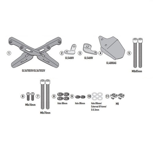Set attaque arrière givi - set,