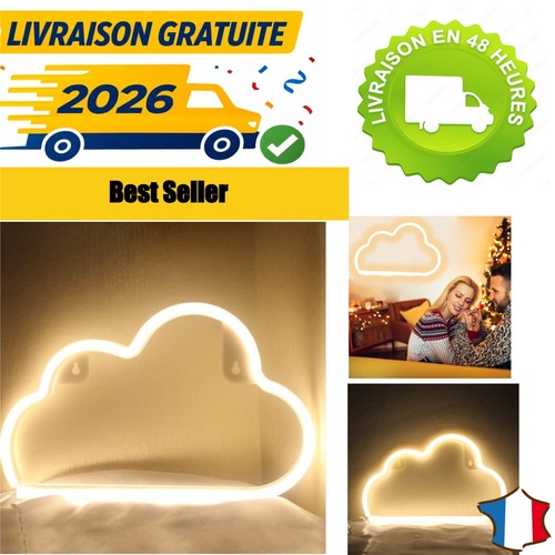 Panneau néon led nuage - panneau, cm