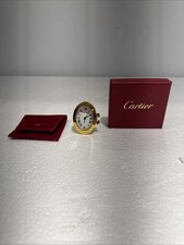 Cartier Must De Travel Alarm Quartz Watch 2752 Gold Plated Swiss Made