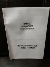 manuel d'utilisation de motoculteur staub hobby - farmer