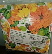 Vintage Floral Chaise Soft Foam Pads 72” x 20" Pad Flowers New Open For Chairs