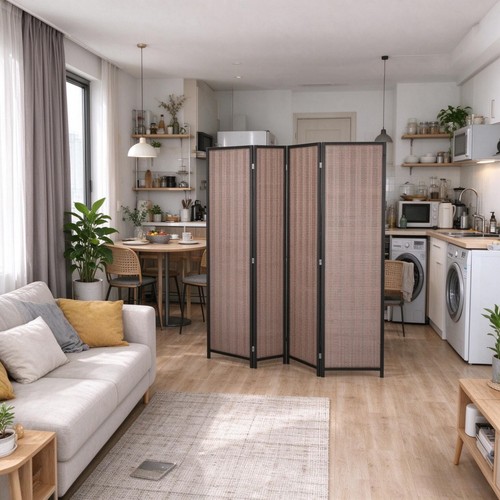 Tall wood room divider - 6,