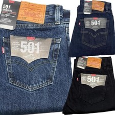 Levis® 501 Mens Denim Jeans Original Fit bottoms Straight Leg Pants Jean NEW