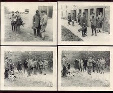 4 old photo. rifle . hunting . bourgeoisie