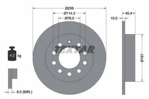 Disque frein plein - 2x,