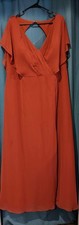 Azazie Rylee Dress A24 Plus Size Paprika Red Chiffon A-Line Pleated Formal Gown