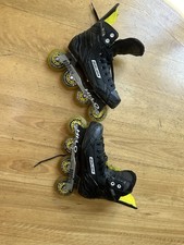 Bauer RS Inline Hockey Skates Senior Size 10 Hi-Lo 8080 7676 Wheel Set-up