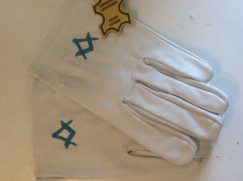 Gants cuir brodés - , peau