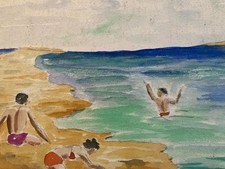 Painting peinture 1950 Gouache