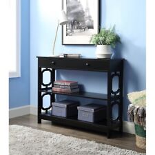 Convenience Concepts 203289BL One Drawer Omega Console Table, Black