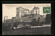 Old postcard Montrond-les-Bains, former castle fort 1914 