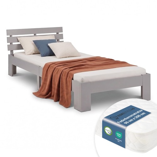 Cadre lit simple bois - lit, en