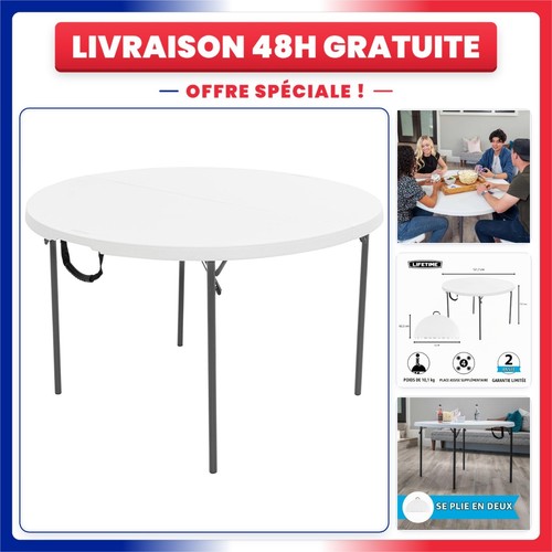 Table ronde pliante - table,