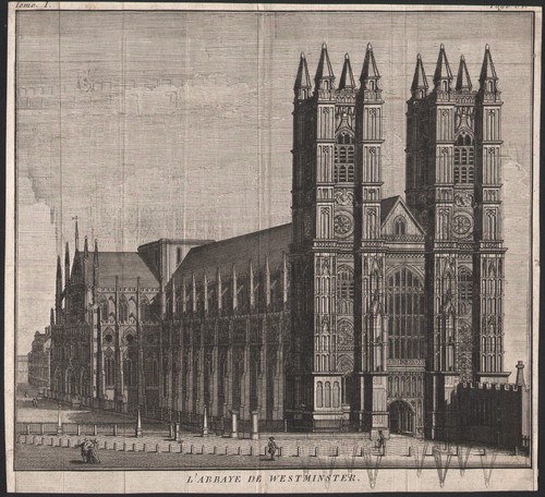 Xviie belle gravure - belle, abbaye