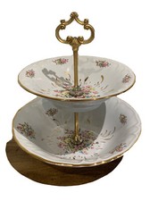 Vaisselle Vintage Fleur Doré