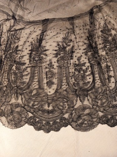Guipure dentelle noire xixe - guipure,