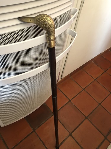 Canne ancienne avec tête - avec,