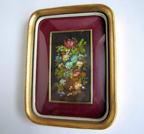 Peinture miniature fleurs - miniature,