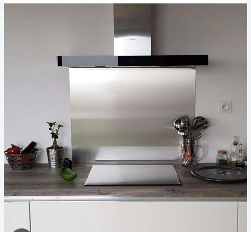 Crédence cuisine inox - crédence, brossé