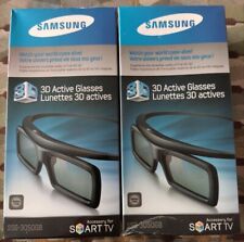 Lot Of 2 Samsung 3D Active Glasses Black Full HD For TV SSG-3050GB - New Sealed!