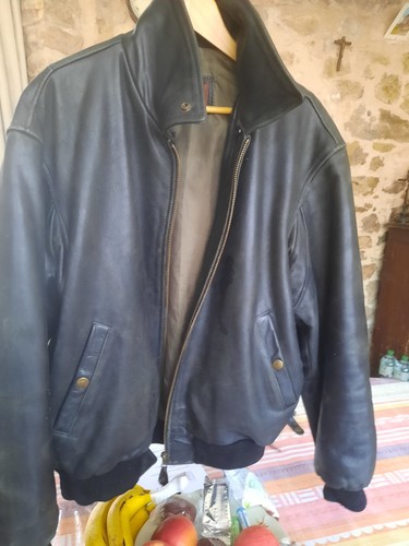 Blouson cuir aviateur - blouson, homme