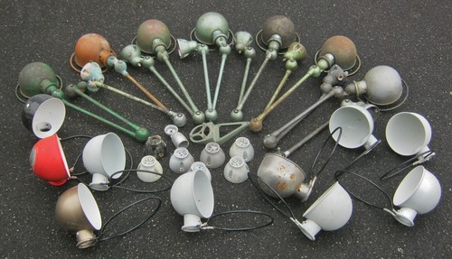 Lot ancienne lampe jielde - x7,