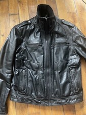 Blouson cuir noir homme