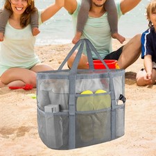 Sac de plage en maille pour femme, sac de piscine, essentiels de vacances,