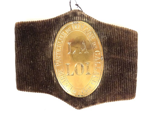 Brassard garde chasse - , plaque
