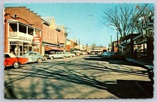 Bedford Quebec Main Street Postcard QC Posted 1970 A la seconde Radio Canada