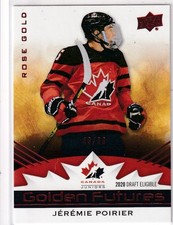 20/21 UD TEAM CANADA JEREMIE POIRIER FUTURES ROSE GOLD PARALLEL /99 #23
