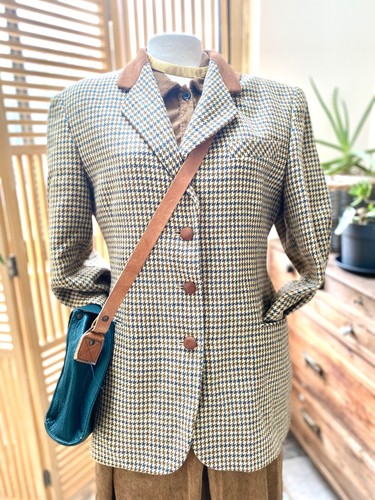 Blazer femme laine cuir - femme,