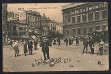 CPA Liége, les Pigeons de la place St-Lambert 