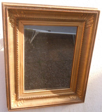 19th Century Louis XVI Style Gold Carved Wood Mirror